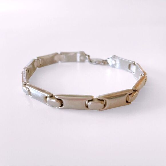 Sterling Silver 925 Italy Chain Link Bracelet - Picture 1 of 7